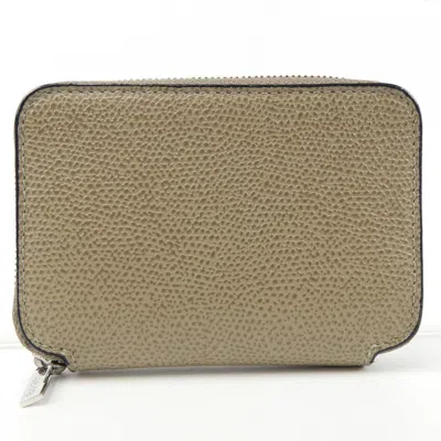 Pre-owned Valextra Leather Wallet () In Beige