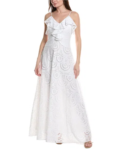 Silvian Heach Motes Maxi Dress In White