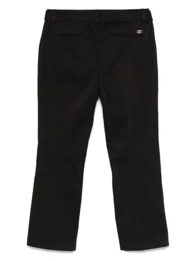 Liu •jo Liu Jo Tailored Black Jeans With Stylish Tie Detail In Black
