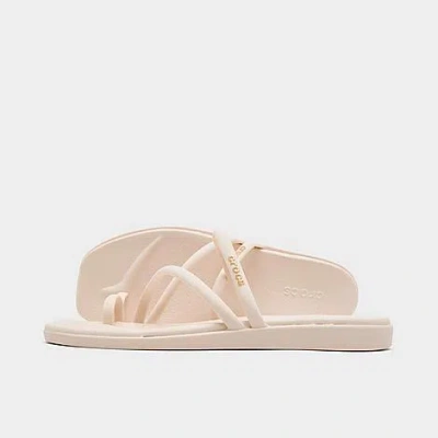 Crocs Women's Miami Metallic Toe Loop Sandals In Dew