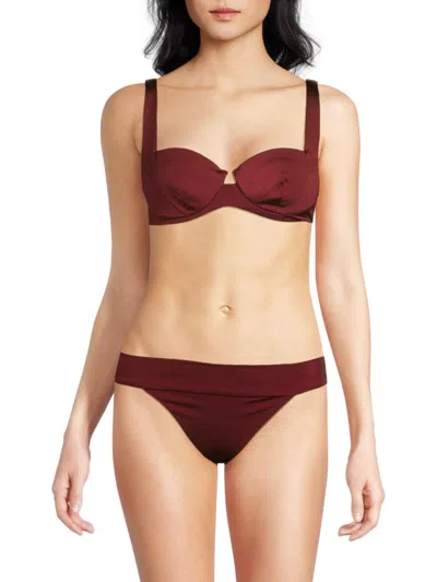 Onia Women's Danica Bikini Top In Pomegranate