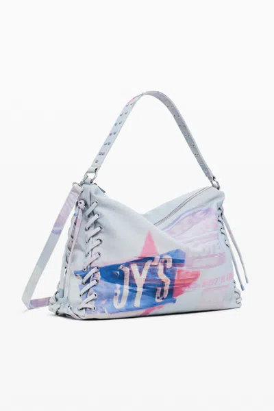 Desigual Medium Printed Shoulder Bag In Material Finishes