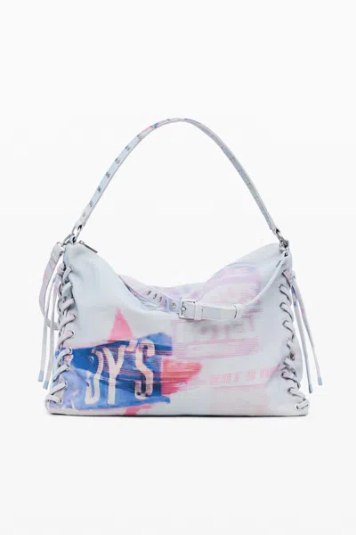 Desigual Medium Printed Shoulder Bag In Material Finishes