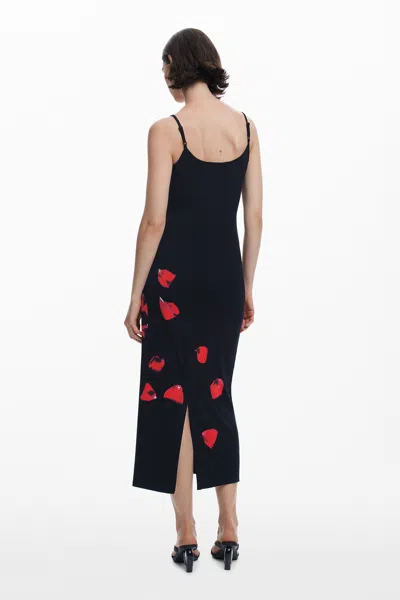 Desigual Tyler Mcgillivary Floral Midi Dress In Black