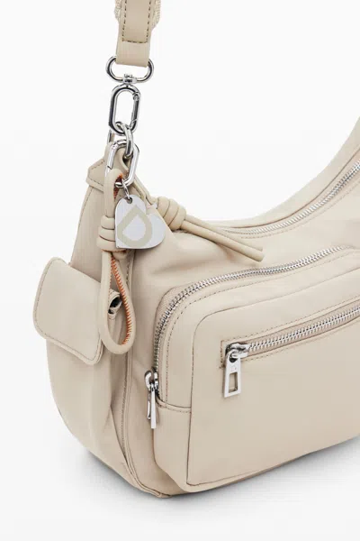 Desigual Shoulder Bag With Pockets In White