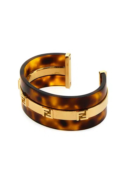 Fendi Plexiglass Forever Bracelet Accents Design Tortoiseshell
