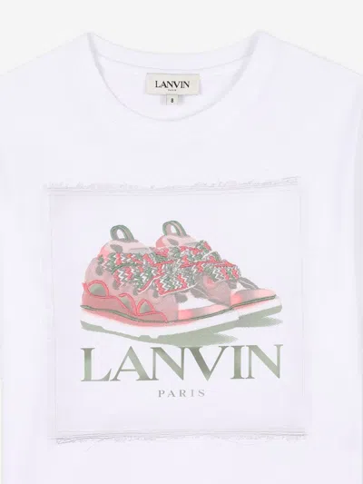 Lanvin Girls Curb Trainers T-shirt In White
