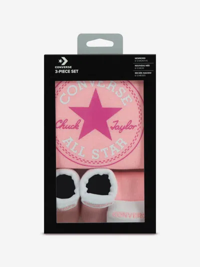 Converse Baby Girls Classic Ctp 3 Piece Set In Pink