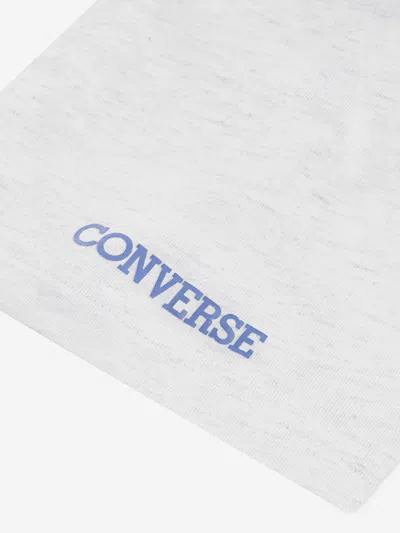 Converse Boys Retro Front Back Trainers T-shirt In Grey
