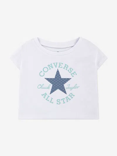 Converse Girls Boxy T-shirt And Shorts Set In Blue