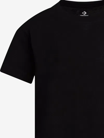 Converse Boys Ct Patch T-shirt In Black