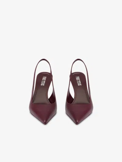 Paris Texas Pointed Toe Patent Slingback Heels With 70 Mm Stiletto In Burgundy