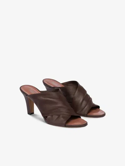 Paris Texas Maria Mule 75 Slipper-mule In Brown Leather In Brown