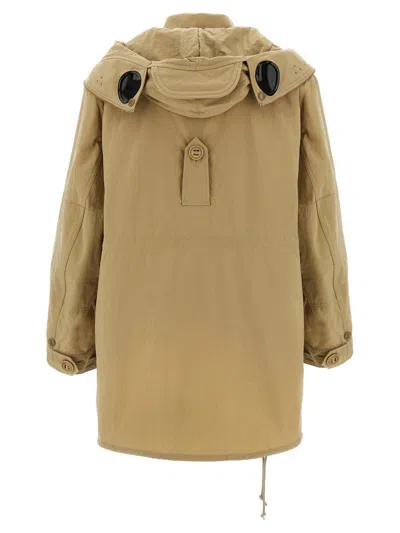 Junya Watanabe X C.p. Company Trenchcoat Mit Kapuze In Beige