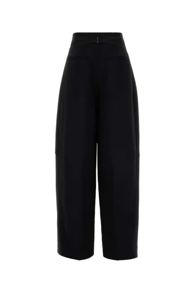 Jean Paul Gaultier Womens Black The Heavy Crepe Bonded Wide-leg High-rise Woven Trousers In Black
