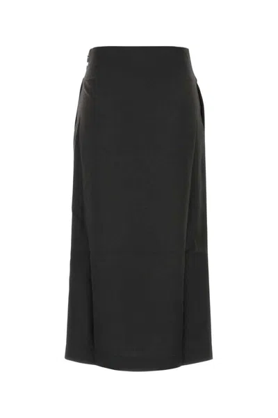 Jw Anderson Graphite Viscose Blend Skirt In Grey