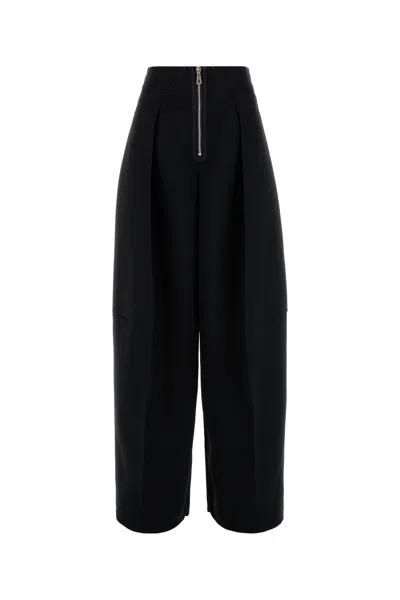 Jean Paul Gaultier Womens Black The Heavy Crepe Bonded Wide-leg High-rise Woven Trousers In Black