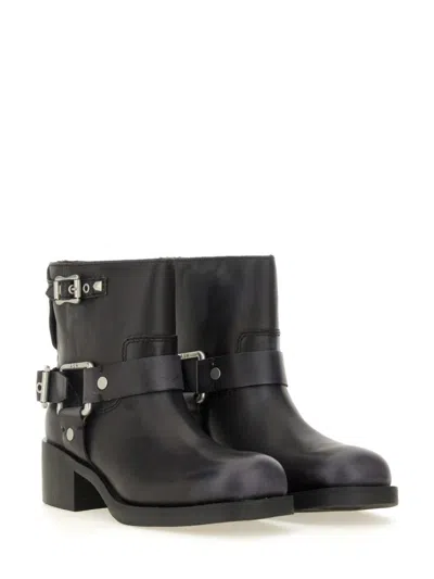 Ash Round-headed Short Boots In Black