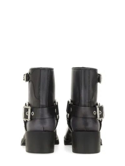 Ash Round-headed Short Boots In Black