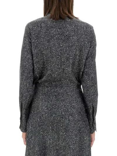 Kiton Women's Printed Shirt In Grey
