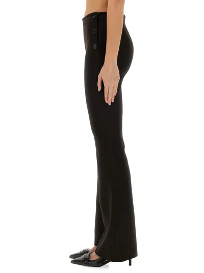 Courrèges Tailored Bootcut Pants In Technical Jersey In Black