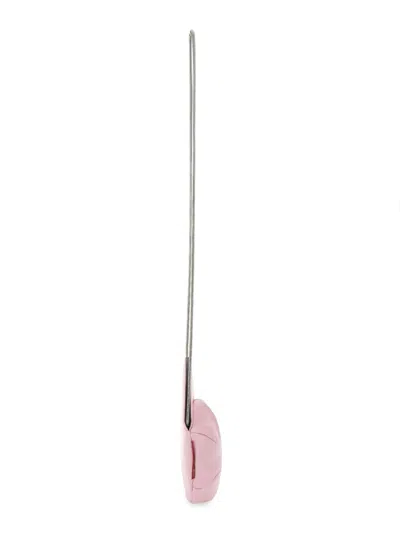 Moschino Rounded Cap-style Mini Bag With Metallic Chain Strap In Pink