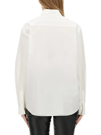 Moschino Cotton Shirt With Long Sleeves And Regular Fit In White