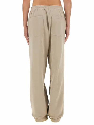 Helmut Lang Jogging Pants With Subtle Zipper Detail In Neutrals