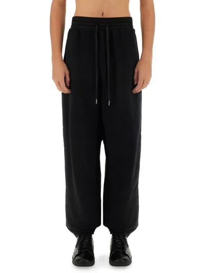 Helmut Lang Drawstring Waist Pants With Relaxed Fit In Black