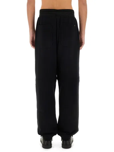Helmut Lang Drawstring Waist Pants With Relaxed Fit In Black