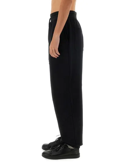 Helmut Lang Drawstring Waist Pants With Relaxed Fit In Black