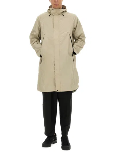 Jg1 Elongated Nylon Parka With Hood In Neutrals