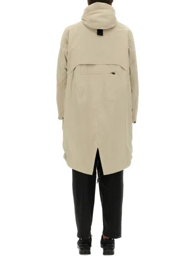 Jg1 Elongated Nylon Parka With Hood In Neutrals