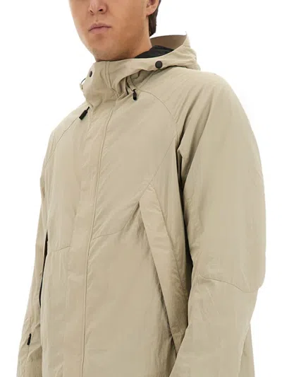 Jg1 Elongated Nylon Parka With Hood In Neutrals