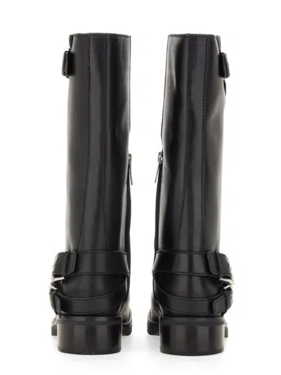 Michael Michael Kors 40f4cbfb7l Womens Buckle Leather Mid-calf Boots In Black