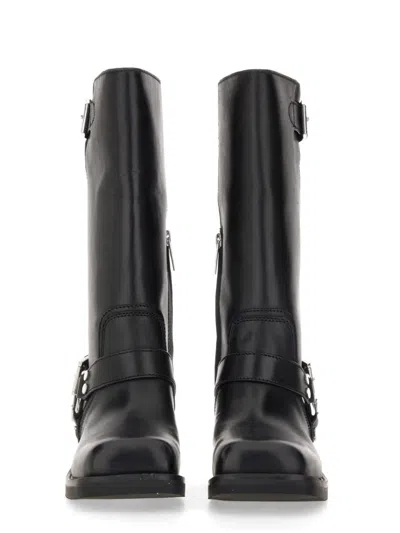 Michael Michael Kors 40f4cbfb7l Womens Buckle Leather Mid-calf Boots In Black