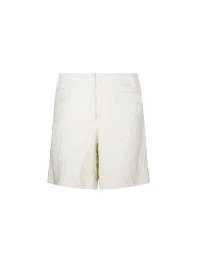 Off-white Off Ao Terry Bowling Shorts In Neutrals
