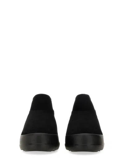 Moon Boot Black Suede Mezzaluna Ankle Boots In Black