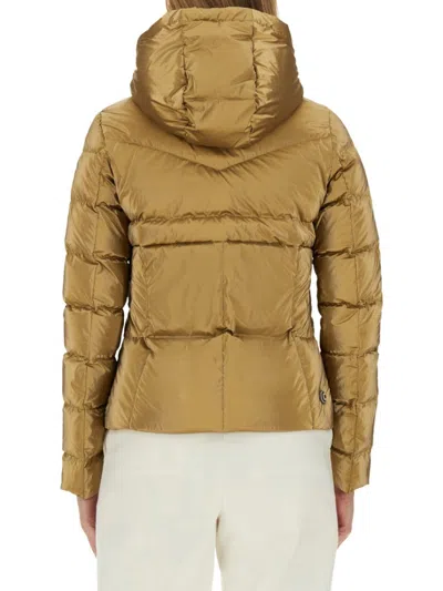 Colmar Originals Fitted Down Jacket With Hood In Neutrals