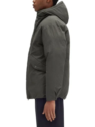 Fred Perry Padded Jacket With Hood And Drawstrings In Green