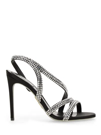 René Caovilla 105mm Lisa Sandals In Grey