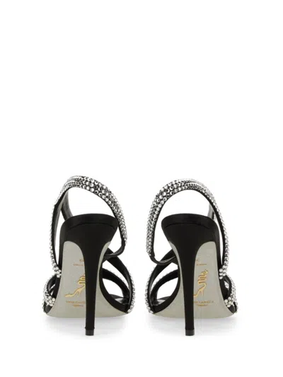 René Caovilla 105mm Lisa Sandals In Grey