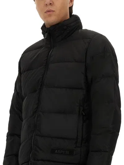 Aspesi Giub. Pocoelastico Puffer In Black Polyamide In Black