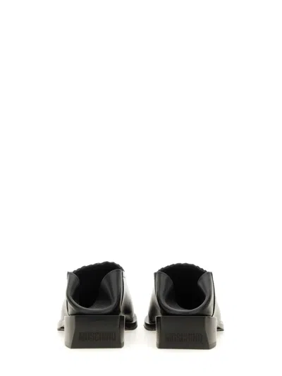 Moschino Couture Shootie Cuban Heel In Black
