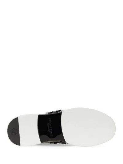 Philipp Plein Black Calf Leather Sneakers In Black