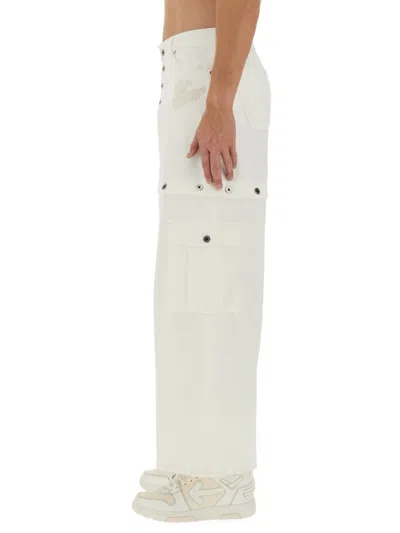 Off-white Off White Baggy-fit Jeans With Logo
