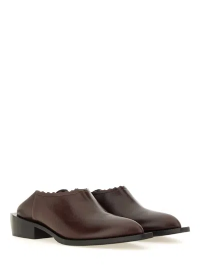 Moschino Women's Shootie Cuban Heel In Brown