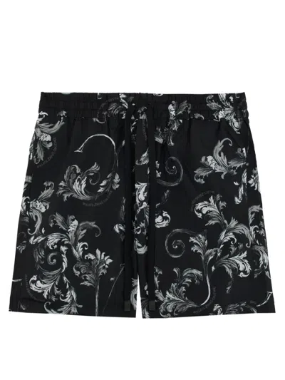 Versace Jeans Couture Boxer Swimsuit In Black
