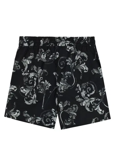 Versace Jeans Couture Boxer Swimsuit In Black