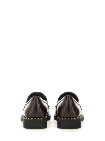 Ash Woman Loafers Burgundy Size 8 Leather In Burgundy